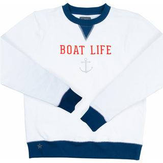 Boat  ife White Unisex Crewneck  weatshirt