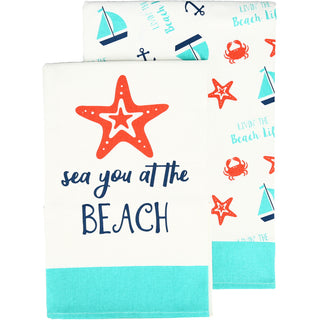 Beach Tea Towel Gift Set (2 - 19.75" x 27.5")