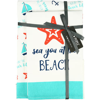 Beach Tea Towel Gift Set (2 - 19.75" x 27.5")