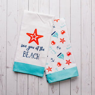 Beach Tea Towel Gift Set (2 - 19.75" x 27.5")