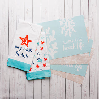 Beach Tea Towel Gift Set (2 - 19.75" x 27.5")