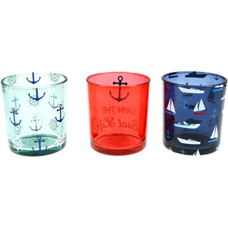 Boat  3 Assorted Votive Holders