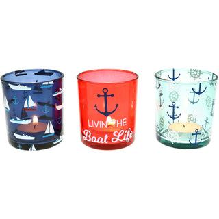 Boat  3 Assorted Votive Holders