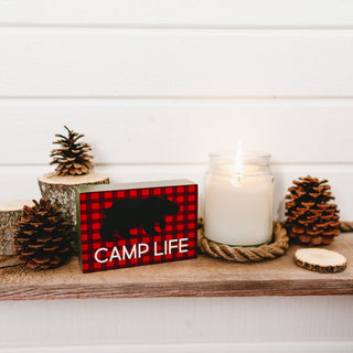 Camp Life 6" x 4" MDF Plaque