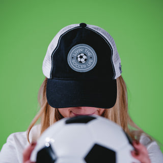 Soccer Life Black Adjustable Mesh Hat