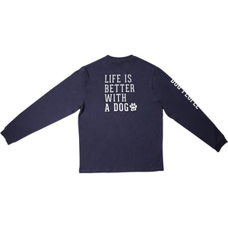 Dog People Navy Unisex Long Sleeve T-Shirt