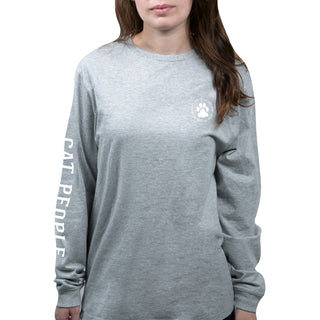 Cat People Heather Gray Unisex Long Sleeve T-Shirt