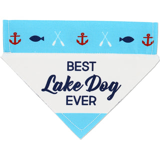 Lake Dog 12" x 8" Canvas Slip on Pet Bandana