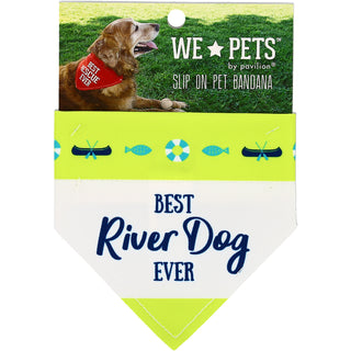 River Dog 12" x 8" Canvas Slip on Pet Bandana