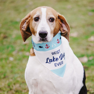 Lake Dog 7" x 5" Canvas Slip on Pet Bandana