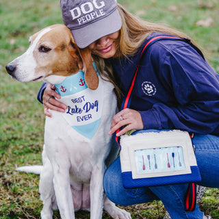 Lake Dog 12" x 8" Canvas Slip on Pet Bandana