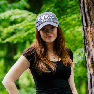 Badass People White Adjustable Hat