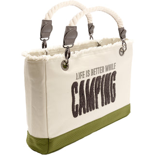 Camping 21" x 12" Canvas Tote
