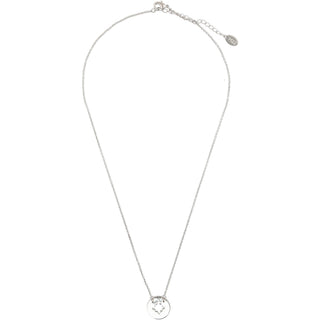 Camp Compass - 16.5"-18.5" Rhodium Plated Necklace