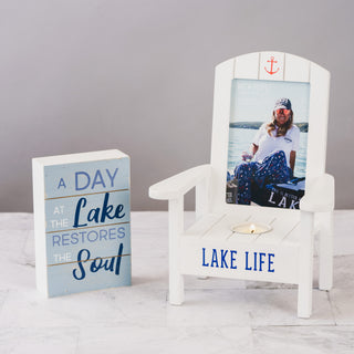 Lake Life Tealight Photo Frame (Holds 4" x 6" Photo)