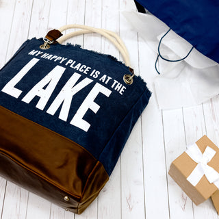 Lake 18" x 15" Canvas Tote