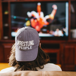 Wrestling People Dark Gray Adjustable Hat