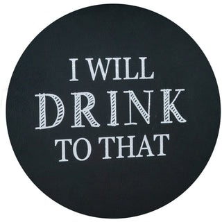 Drink to That 16" x 12" PU Leather Tray