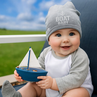 Boat Heathered Gray Beanie (1-4 Years)