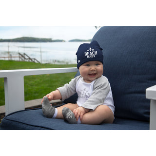 Beach Navy Beanie (0-12 Months)