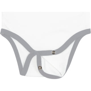 Camp Cutie 12-24 Months Gray Trimmed Bodysuit