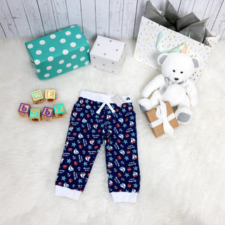 Beach Life 6-12 Months Blue Jogger Pant