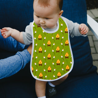 Campfire and Mallows Reversible Bib 6 Months - 3 Years