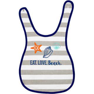 Seashells and Boats Reversible Bib 6 Months - 3 Years