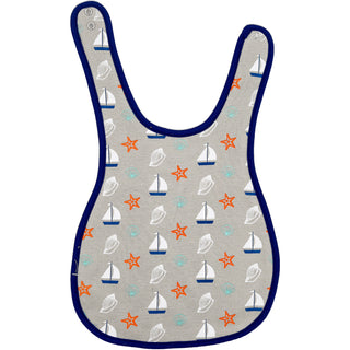 Seashells and Boats Reversible Bib 6 Months - 3 Years