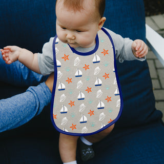 Seashells and Boats Reversible Bib 6 Months - 3 Years