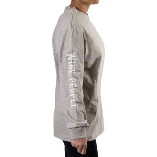 Wine People Small Heather Gray Unisex Long Sleeve T-Shirt