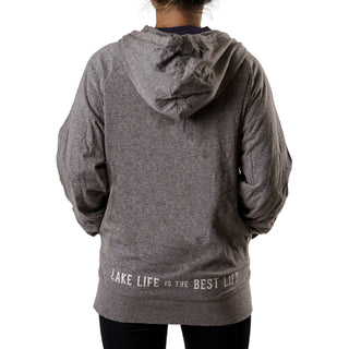 Lake Life Heather Gray Unisex Hooded Sweatshirt