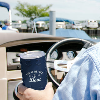 On The Boat 20 oz Travel Tumbler with 3D Silicone Wrap