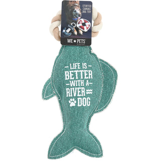 River Dog 12" Canvas Dog Toy on Rope