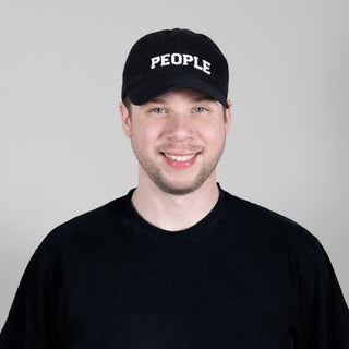 Custom People Black Adjustable Hat