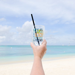 At the Beach 14 oz Double-Walled Glass