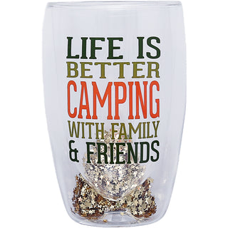 Camping 14 oz Double-Walled Glass