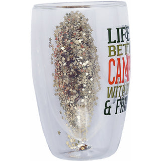 Camping 14 oz Double-Walled Glass