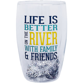 On the River 14 oz Double-Walled Glass