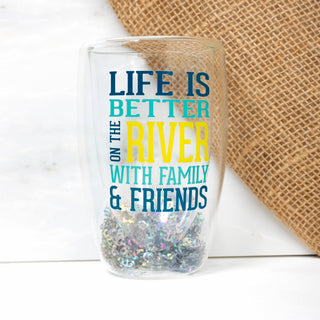 On the River 14 oz Double-Walled Glass