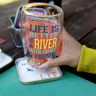 On the River 14 oz Double-Walled Glass