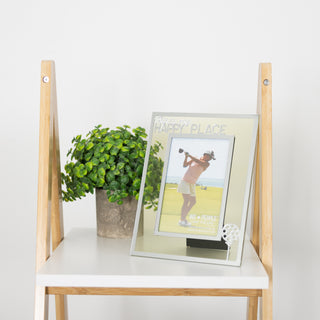 Happy Place 6.5" x 8.5" Glass Frame (Holds 4" x 6" Photo)