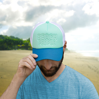 Beach People Adjustable Light Blue Neoprene Mesh Hat