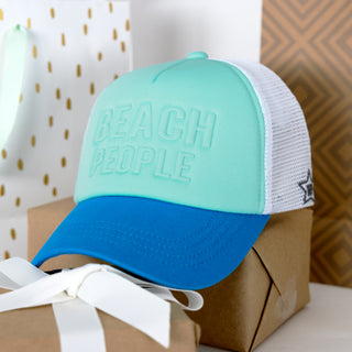 Beach People Adjustable Light Blue Neoprene Mesh Hat