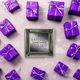 Classy and Sassy 4" Mirrored Tray