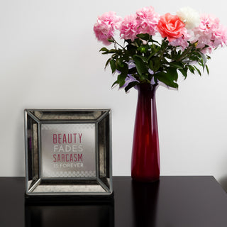 Beauty 5" Mirrored Easel Back Plaque