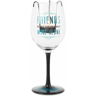 Wine Alone 12 oz Wine Glass Tealight Holder