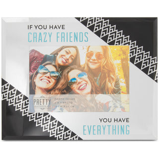 Crazy Friends 9" x 7" Mirror Frame (Holds 6" x 4" Photo)