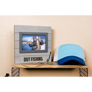 Fishing People Adjustable Cyan Neoprene Mesh Hat