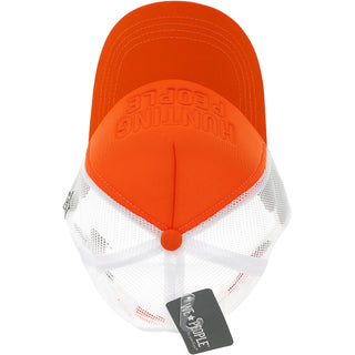 Hunting People Adjustable Orange Neoprene Mesh Hat